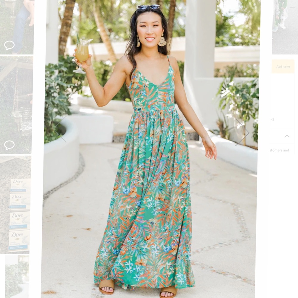 Pink lily boutique love at first site maxi dress